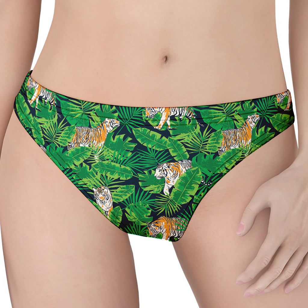 Tropical Tiger Pattern Print Women's Thong