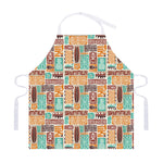 Tropical Tiki Pattern Print Adjustable Apron