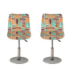 Tropical Tiki Pattern Print Bar Stool Covers
