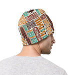 Tropical Tiki Pattern Print Beanie