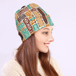 Tropical Tiki Pattern Print Beanie