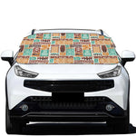 Tropical Tiki Pattern Print Car Windshield Snow Cover