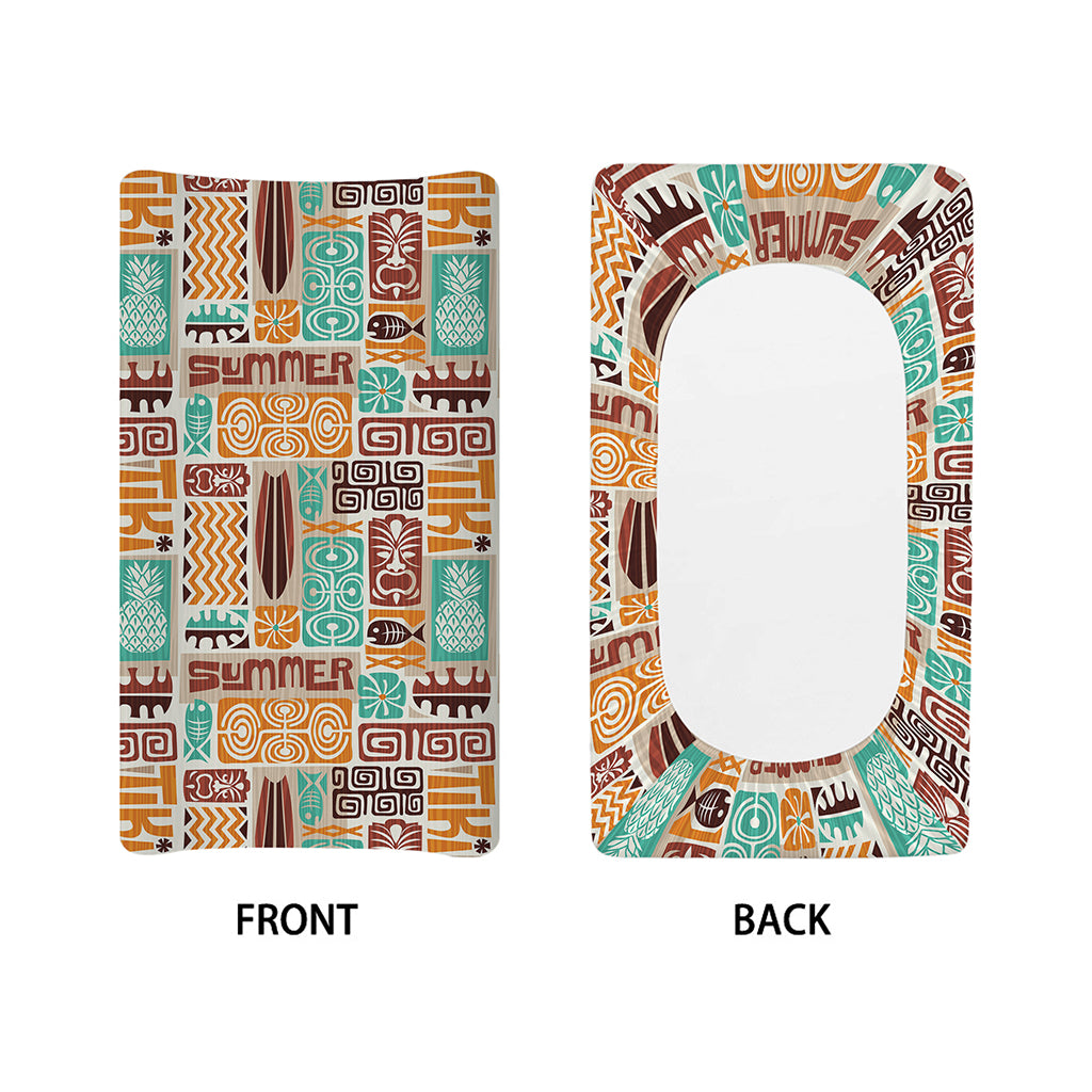 Tropical Tiki Pattern Print Changing Pad Cover