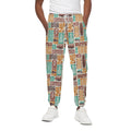 Tropical Tiki Pattern Print Cotton Sweatpants