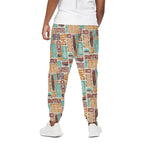 Tropical Tiki Pattern Print Cotton Pants
