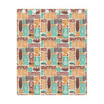 Tropical Tiki Pattern Print Curtain