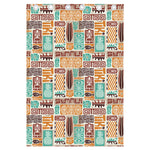 Tropical Tiki Pattern Print Curtain