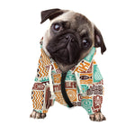 Tropical Tiki Pattern Print Dog Zip Up Hoodie