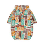 Tropical Tiki Pattern Print Dog Zip Up Hoodie