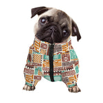 Tropical Tiki Pattern Print Dog Zip Up Jacket
