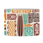 Tropical Tiki Pattern Print Drum Lamp Shade