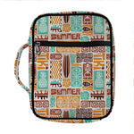 Tropical Tiki Pattern Print Front Pocket Bible Bag
