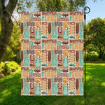 Tropical Tiki Pattern Print Garden Flag