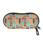 Tropical Tiki Pattern Print Glasses Case