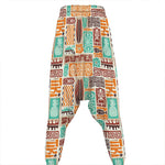 Tropical Tiki Pattern Print Hammer Pants