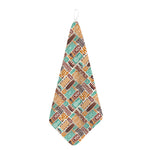Tropical Tiki Pattern Print Hand Towel