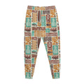 Tropical Tiki Pattern Print Jogger Pants