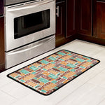 Tropical Tiki Pattern Print Kitchen Mat