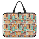Tropical Tiki Pattern Print Laptop Sleeve With Handle