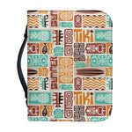 Tropical Tiki Pattern Print Leather Bible Cover