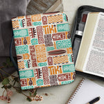 Tropical Tiki Pattern Print Leather Bible Cover