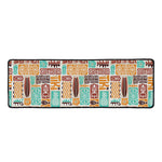 Tropical Tiki Pattern Print Long Kitchen Mat