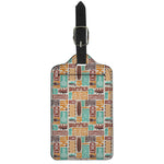 Tropical Tiki Pattern Print Luggage Tag