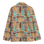 Tropical Tiki Pattern Print Men's Blazer