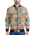 Tropical Tiki Pattern Print Men's Bomber Jacket