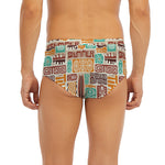Tropical Tiki Pattern Print Men's Briefs