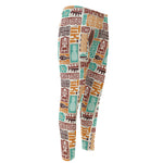 Tropical Tiki Pattern Print Men's Compression Pants