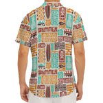 Tropical Tiki Pattern Print Men's Deep V-Neck Shirt