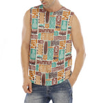 Tropical Tiki Pattern Print Men's Fitness Tank Top
