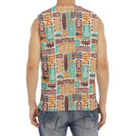 Tropical Tiki Pattern Print Men's Fitness Tank Top
