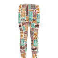 Tropical Tiki Pattern Print Men's Leggings