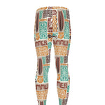 Tropical Tiki Pattern Print Men's leggings