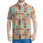 Tropical Tiki Pattern Print Men's Polo Shirt