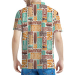 Tropical Tiki Pattern Print Men's Polo Shirt