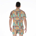 Tropical Tiki Pattern Print Men's Rompers