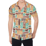 Tropical Tiki Pattern Print Men's Shirt
