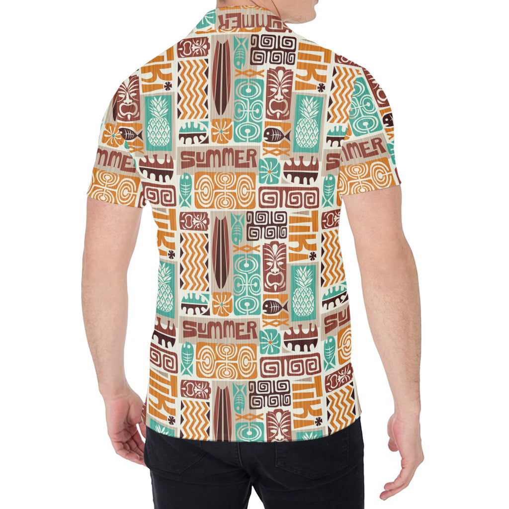 Tropical Tiki Pattern Print Men's Shirt