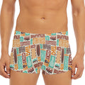 Tropical Tiki Pattern Print Men's Short Boxer Briefs