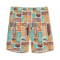Tropical Tiki Pattern Print Men's Athletic Shorts