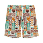 Tropical Tiki Pattern Print Men's Sports Shorts