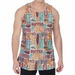 Tropical Tiki Pattern Print Men's Velvet Tank Top