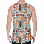 Tropical Tiki Pattern Print Men's Velvet Tank Top