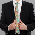 Tropical Tiki Pattern Print Necktie