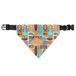 Tropical Tiki Pattern Print Over The Collar Dog Bandana