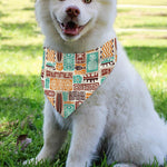Tropical Tiki Pattern Print Over The Collar Dog Bandana