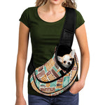 Tropical Tiki Pattern Print Pet Sling Carrier